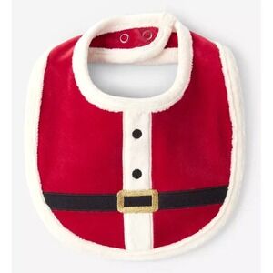 Carters Santa Baby Bib NWT Infant Christmas Holiday Photos Teething Drool Red🎅